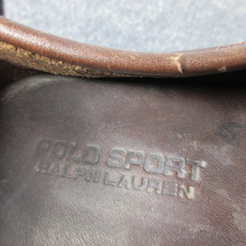 Polo Sport Ralph Lauren Shoes Mens 10.5 Brown Leather Tassel Loafer AAM15261